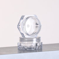1g 3g 5g 10g Pot de crème carré vide en plastique coloré avec couvercles à vis pour poudre à ongles Récipient de lotion cosmétique