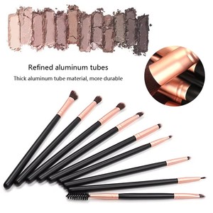 14pcs Wooden Handle Makeup Brush Set Black Synthetic Hair <b>Custom</b> Logo Cosmetic Brush Kit - Product Image 6