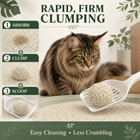 Litière pour chat écologique en tofu et manioc, contrôle longue durée des odeurs, facile à ramasser, commande en gros, marque privée, OEM, ODM pour importateurs