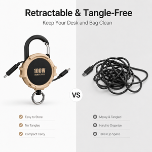 Câble USB C rétractable E-Marker 100W PD pour une charge haute puissance stable - Product Image 6