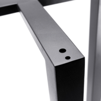 Banc de bureau et de salle à manger en fer forgé et acier inoxydable, cadre de mobilier d'intérieur en métal noir et or pour hôtels et hôpitaux