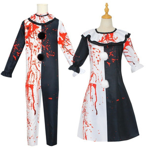 Disfraz de Payaso Ensangrentado para Adultos, Unisex, Disfraz de Terror para Halloween, Tela de Poliéster - Product Image 1