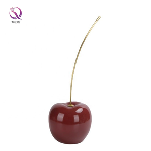 Ornements de cerise en résine minimaliste moderne décoration de bureau de salle à manger artisanat créatif de fruits de cerise pour la décoration intérieure moderne - Product Image 4