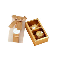 Maßge schneiderte hochwertige Pralinen verpackung Geschenk box Sweet Box für Hochzeit mit Band