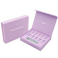Boîte d'emballage personnalisée pour faux ongles, boîte de luxe pour faux ongles magnétiques à pression, boîte d'emballage pour ongles longs