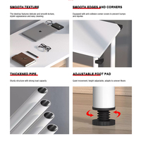 Escritorio para Computadora YODA Blanco con Superficie de MDF y Patas de Metal para Oficina en Casa (Modelo YD-ID401)