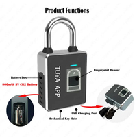 IP65 étanche OEM numérique cadenas intelligent carte empreinte digitale tuya déverrouiller jante dool clé sport cadenas cerradura inteligente