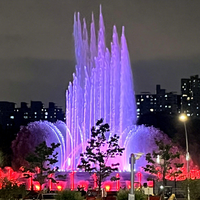 Fuente Musical Profesional Redonda de Gran Escala con Chorro Alto, Decorativa, con Agua Danzante para Plaza Comercial o Parque