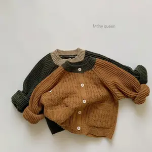 Korea Stijl Contrast Mohair Vest Kinderen Losse Trui Jas Voor Meisje En Jongen