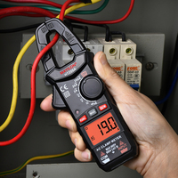 Meteran Listrik Jepit Jarak Otomatis Tang DC Ammeter AC DC Voltmeter Tester Resistansi Digital LCD 2000 Hitungan MAYILON HT200A
