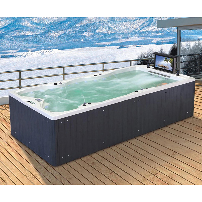 Vrijstaande Whirlpool Bad Grote Outdoor Zwemmen Zwembad Hout Acryl Shell Spa Massage Hot Tub