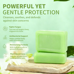 Savon artisanal à l'huile essentielle <span class=keywords><strong>d</strong></span>'arbre à thé avec base de savon pour le nettoyage du visage et du corps Combat l'acné Type de peau universel - Product Image 4