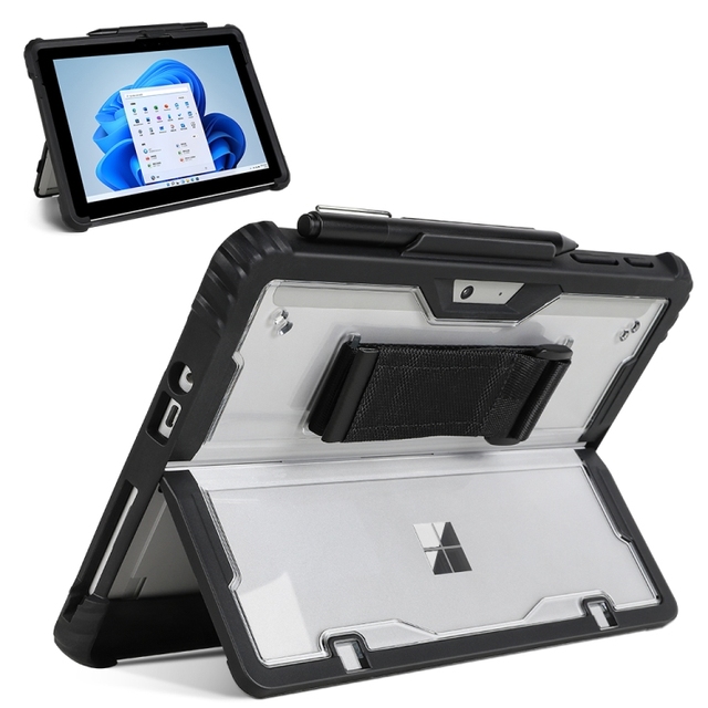 Dropshipping for MicroSoft Surface Pro 4 / 5 / 6 / 7 / 7+ Acrylic Transparent Hand Strap Laptop Case