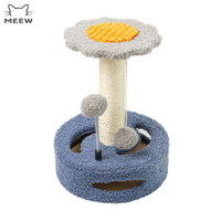 Arbre à chat créatif en forme de tournesol, griffoir en sisal avec balles de jeu, jouet de perchoir pour chat, accessoires pour animaux de compagnie