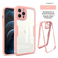 Casing Pelindung Akrilik Gaya Ins Anti Jatuh, Cakupan Penuh Depan-Belakang 360 Derajat, Kompatibel dengan 17 Pro Max/15/Qi-C