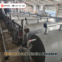 Four de carbonisation horizontal pour la fabrication de charbon de bois à partir de déchets de bois, machine de traitement de la biomasse par carbonisation