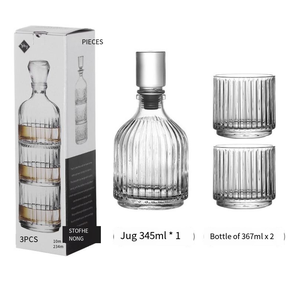 Juego de Copas Decantadoras de <span class=keywords><strong>Vino</strong></span> de Cristal Apilables, Estilo Vintage, 300ml de Capacidad, Prensadas a Máquina, para Fiestas - Product Image 6
