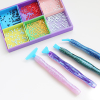 Kit d'outils à ongles pour peinture diamantée, 1set, pointe filetée