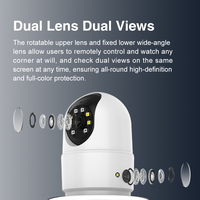 Mini caméra de surveillance sans fil WiFi HD 360° avec vision nocturne, détection de mouvement et alerte pour bébé et animaux domestiques