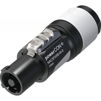 Connecteur de câble PowerCON verrouillable Neutrik NAC3FXXB-W-S, bornes à vis de sortie d'alimentation, noir, application audio/vidéo