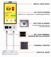 Floor Standing Touch Screen Kiosk 21.5 23.8 27 32 Inch Self-service Ordering Kiosk Payment Kiosk for Restaurant Complet Kit