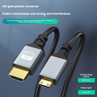 4K @ 60Hz Mini pour câble à ressort enroulé HDMI pour HDMI mâle à 90 degrés pour appareil photo/tablette/TV HD/moniteur/kit UNC électronique grand public