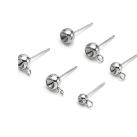 Boucles d'oreilles boule en acier inoxydable avec strass de clous d'oreille avec anneaux de boucle Boucles d'oreilles de bijoux