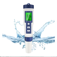 Meilleures ventes Testeur d'eau numérique portable 5 en 1 TDS Meter avec salinomètre EC TDS PH Temperature pour usage industriel
