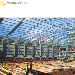 Hangar de stockage d'entrepôt de cadre en acier léger de <span class=keywords><strong>portail</strong></span> peint galvanisé durable de grande hauteur de haute qualité Structure en acier préfabriquée - Product Image 1