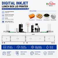 Imprimante jet d'encre automatique multicolore pour contenants alimentaires – Solution d'impression graphique pour étiquettes de marque sur couvercles de boîtes à lunch