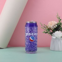 Gobelet à paille double paroi en plastique grande capacité, étanche et anti-fuite, portable pour l'été, idéal pour les boissons glacées et comme gourde personnelle