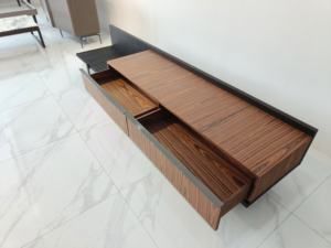 Modern lüks TV dolabı basit tasarım ev Villa TV medya kabine ceviz ahşap oturma odası TV standı - Product Image 6