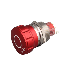 비상 정지 버튼 시작 중지 푸시 버튼 22mm 푸시 잠금 회전 리셋 1no1nc Ip67 방수 E 정지 스위치 - Product Image 1