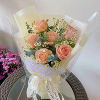 Papier d'emballage coréen mat uni pas cher, directement de l'usine, livraison rapide, papier perlé Ouya pour bouquet de fleurs, en stock