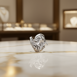 Olympia Odeon – boucles d'oreilles en or blanc, argent tibétain, design couronne vintage, bijoux de mode unisexes E2700 - Product Image 2