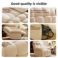 Fauteuil à bascule de première classe, moderne et minimaliste, en peluche, avec structure en fer, pour la maison, la détente, le repos et le travail sur ordinateur