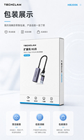 Adaptador USB 3.0 Tipo C Gigabit Ethernet 2 en 1, Tarjeta de Red USB-A RJ45 Lan, Adaptador Ethernet USB-C de 1000Mbps para Computadora Portátil