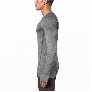 Fabricants de vêtements de sport, vêtements de sport, manches longues pour hommes, t-shirt long sans couture avec trou pour le pouce - Product Image 5