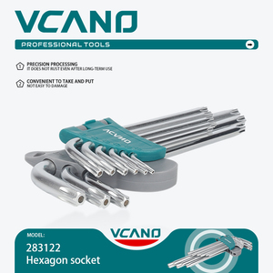 ชุดประแจหกเหลี่ยม VCANO 9 ชิ้น ผลิตจากเหล็กอัลลอยด์ ขนาด 1.5-10 มม. รูปตัว <span class=keywords><strong>L</strong></span> หัวบอล แบบปลายเดียว ระบบเมตริก รับประกัน 1 ปี - Product Image 2