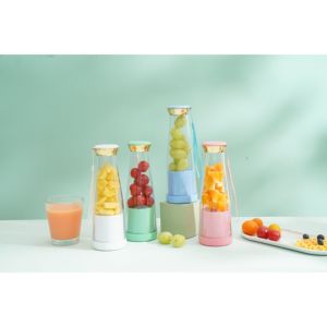 Portatile 500ml bottiglia di acqua di vetro con coperchio succo frullatore in rosa verde blu bianco per frullati di più per uso esterno di viaggio - Product Image 1