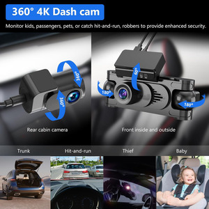 Caméra embarquée 4 canaux pour voitures, WIFI 5G, GPS, enregistreur DVR, 360 degrés, 4K avant et arrière, commande vocale, caméra de stationnement, caméra de voiture - Product Image 6