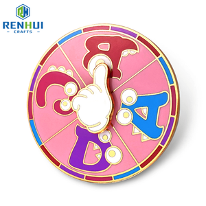 หมุดโดมเคลือบอีพ็อกซี่ชุบทองทรงกลมแบบนุ่มไม่มีตราโลหะขั้นต่ำตามสั่ง - Product Image 4