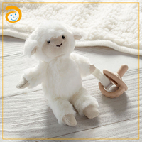 Porte-sucette en peluche éléphant, attache-sucette en peluche douce, jouet en peluche pour nouveau-né, cadeau de naissance