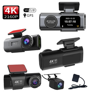 4K Wifi Xe Máy Ảnh Tầm Nhìn Ban Đêm GPS HD 1.47 Inch <span class=keywords><strong>Dashcam</strong></span> Ống Kính Kép Ghi Âm Phía Trước Phía Sau Bãi Đậu Xe Lái Xe Dash Cam IPS Loại Màn Hình - Product Image 2
