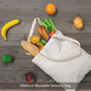 Bolsas de Tela de Lona de Algodón Lisas al por Mayor con Logotipo Impreso Personalizado para Compras, Bolsa de Mano Personalizada - Product Image 4
