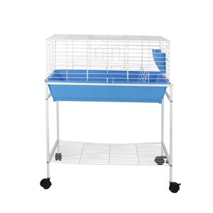 Tavşan kafesi otomatik dışkı temizleme ev ekstra büyük tavşan malzemeleri tavşan Villa yuva Pet gine domuz kafesi - Product Image 1
