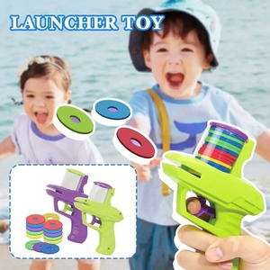 Pistola Lanzadora de Discos Voladores de Espuma EVA para Niños, Juguete Portátil Ajustable de Plástico para Juegos al Aire Libre, Venta al por Mayor - Product Image 4