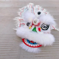 Tête de lion en laine pour enfants, taille enfant, danse du lion traditionnelle chinoise