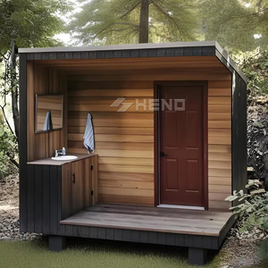Sauna y Ducha <span class=keywords><strong>de</strong></span> <span class=keywords><strong>Madera</strong></span> Sólida para Exteriores, para 4 Personas, <span class=keywords><strong>de</strong></span> <span class=keywords><strong>Cedro</strong></span> Rojo - Product Image 5