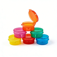 Pot en plastique miniature à couvercle rabattable pour échantillons de crème pour les yeux, huile essentielle, soins de la peau, cosmétiques, 1 ml, 3 ml, 5 ml, 10 ml